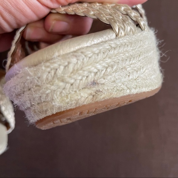 Lucky Brand Lainey Espadrille Gold Braided Wedge 9 - Picture 9 of 9